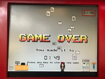 Game over screen from Capacity game