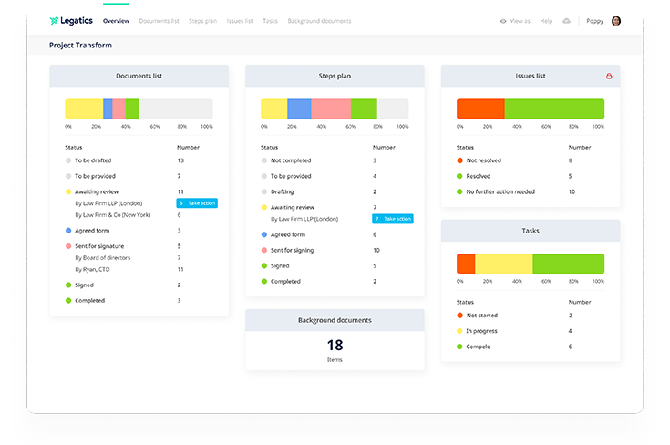 Manage your legal transactions in one place